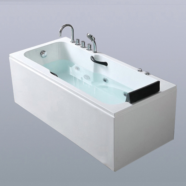 带曲型玻璃的亚克力按摩浴缸-LX-286