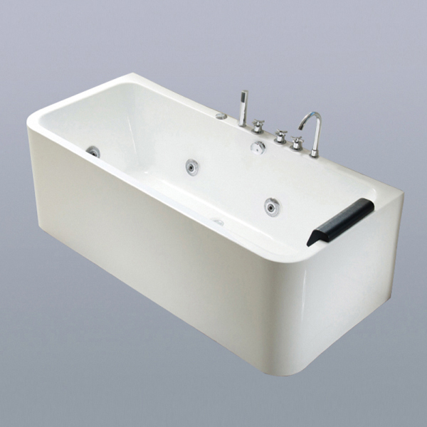长方形白色按摩浴缸-LX-288